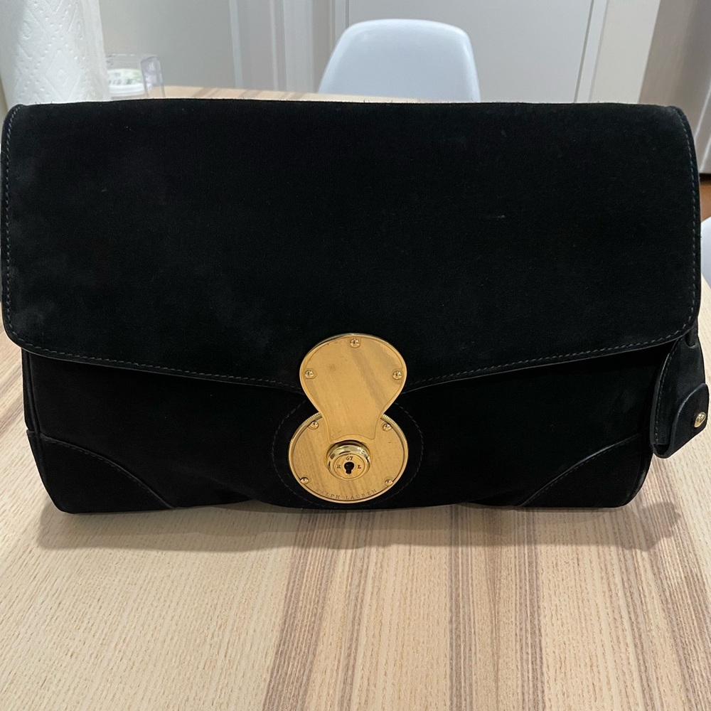 Ralph Lauren Purple Label Suede Clutch